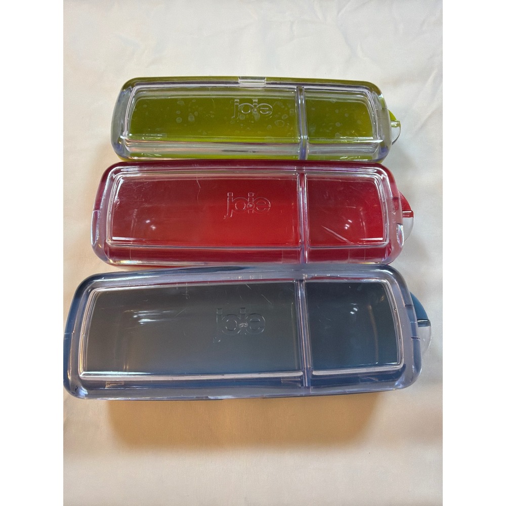 Joie MSC On The Go Snack Containers Set of 3 Divided Travel Food Storage Boxes